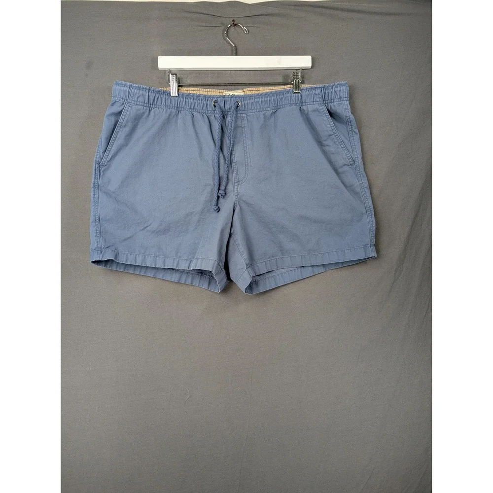 LL Bean Mens‎ Classic Fit Elastic Waist Pull On Shorts Blue XXL